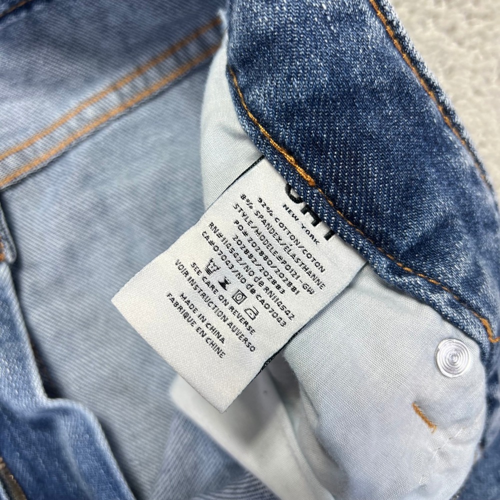 OAT New York Jeans Womens 4/27 Cloud Luxe High Rise Wide Leg Blue Medium Wash - Picture 4 of 12
